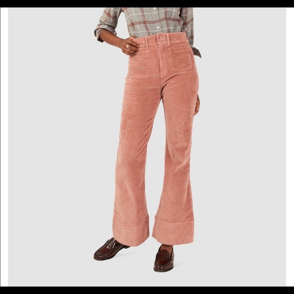 Burnt Orange Faherty Corduroy Flare